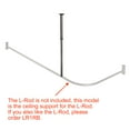 thumbnail image 3 of Utopia Alley Rustproof Wall Mounted L-Shaped Corner Rod Vertical Ceiling Support Bar, Bronze, 3 of 8