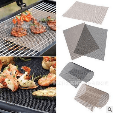 2/1x BBQ Grill Mesh Non-Stick Mat Reusable Sheet Resistant Barbecue Bake R0K1 