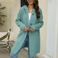 thumbnail image 5 of ABATAB Sweater Cardigans for Women Knitted Long Sleeve Sleeve Button down Dusters with Hood Loose Fit Hoodie Knitwear Coats(Small,Mint Green), 5 of 5
