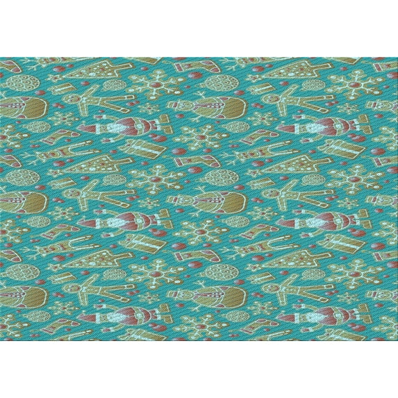Ahgly Company Indoor Rectangle Patterned Turquoise Green Area Rugs, 3' x 5'