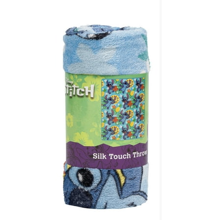Blanket - Disney - Stitch - Blue Allover Print Soft Silky