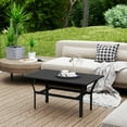 thumbnail image 2 of Outsunny Metal Outdoor Coffee Table, Outdoor Side Table, Black, 2 of 10