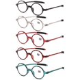 thumbnail image 6 of Women Men PC +1.0~+4.0 Round Frame Far Sight Eyewear Ultralight Presbyopic Eyeglasses Reading Glasses LEOPARD STRENGTH +2.00, 6 of 8