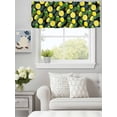 thumbnail image 4 of Summer Fruit Yellow Lemons Valances for Windows,Rod Pocket Valance for Kitchen Bedroom Bathroom Living Room, Watercolor Green Leaves Window Valance Curtain Farmhouse Short Curtains 42x12in, 4 of 9