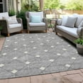 thumbnail image 6 of Addison Rugs Chantille Indoor/Outdoor Transitional Diamonds Gray Washable Rectangle Rug, 3' x 5', 6 of 6
