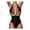 Black, variant on Elainilye Fashion Womens Swimsuits Sexys One-Piece Bikini Rose Embroidery Patchwork Mesh Swimwear Beachwear,Black