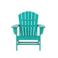 thumbnail image 4 of Garden 3-Piece Patio Adirondack Chair with Round Accent Side Table Set, Turquoise, 4 of 6