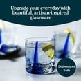 thumbnail image 2 of Libbey Blue Ribbon Rock Glasses Set of 8, Artisan Inspired Four-Dimple Shaped Whiskey Glasses Set, Dishwasher Safe Short Drinking Glasses for Families, 2 of 6