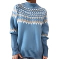 thumbnail image 1 of Chandail en Tricot pour Femmes Hiver Chaud Chandail Ample Col Roulé Décontracté Doux Fil Confortable Automne, 1 of 4