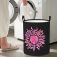 thumbnail image 7 of DouZhe Waterproof Collapsible Large Laundry Baskets, Sunflower Breast Cancer Awareness Prints Circular Hamper with Handles, 7 of 7
