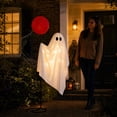 thumbnail image 7 of Outdoor Halloween Decorations - 6 FT Life Size Ghost with Red Balloon, Lighted Standing Halloween Porch Decoration with Metal Stand for Front Door, Yard, Lawn, Patio, Indoor Outdoor Decor, 7 of 7