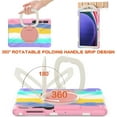 thumbnail image 3 of For Samsung Galaxy Tab S10 Plus/S9+/S9 FE+ Plus 12.4 inch Case, 360 Rotatable Handle Stand, Shoulder Strap, Drop-Proof Design, Colourful Pink, 3 of 7