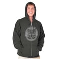 thumbnail image 5 of Spirit Wolf Pack Swirl Symbol Animal Zip Up Hoodie Men's Women's Brisco Brands X, 5 of 6