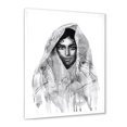thumbnail image 2 of Designart 'Black and White Portrait of Young Indian Woman I' Modern Framed Art Print, 2 of 4