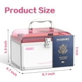 thumbnail image 4 of Glosen Medicine Lock Box with Key,Pink,8.46 * 5.87 * 5.51 Inch,Locked Medicine Box with Child Safe Lock, 4 of 7