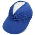 thumbnail image 7 of WSBArt Womens Sun Hat Wide Brim Summer UPF 50+ UV Protection Beach Sport Ponytail Sun Visor Cap, Royal Blue, 7 of 7