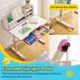thumbnail image 6 of TABU Kids Desk for Girls, Kids Desk and Chair Set with Board, Student's Study Computer Work Station, Writing Table with Hutch and Storage Shelves, Pink, 6 of 8