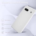 thumbnail image 2 of KOMI for Google Pixel 7a Case, Silicone Phone Case with 2 Screen Protector, Soft Anti-Scratch Microfiber Lining, Full Body Shockproof Slim Cover Support Wireless Charging, White, 2 of 5