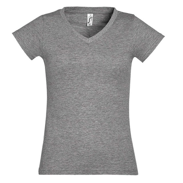 Sol's T-Shirt à Manches Courtes Col en V pour Femmes Moon