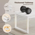 thumbnail image 4 of unbranded 48 Inch Computer Desk, 1" Thick Heavy Duty Industrial Office Desk, Modern Simple Study Writing Table for Home Office Bedroom Workstation, White, 4 of 18