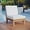 Natural, variant on Modway Marina Armless Outdoor Patio Teak Sofa in Natural White