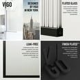 thumbnail image 6 of VIGO Zenith 34 in. W x 62 in. H Frameless Fixed Tub Screen Door in Matte Black with 3/8 in. (10mm) Fluted Glass, 6 of 10