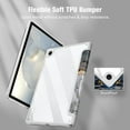 thumbnail image 6 of Fintie Shockproof Case for Samsung Galaxy Tab A8 10.5 inch 2022 Tablet Model SM-X200/X205/X207, Slim Cover Clear Transparent Back Shell with Auto Wake/Sleep, Cloudy Marble, 6 of 9