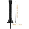thumbnail image 2 of 6 x Bouchon de Porte à Ressort Noir, Bouchon de Porte en Acier Inoxydable avec Fixation et Vis (85 x 25 mm), 2 of 5