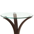 thumbnail image 5 of Benjara Contemporary Wood Accent Table- Tempered Glass Top- Brown- Clear, 5 of 5