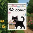 thumbnail image 5 of Unbranded 18 in x 12 in Burlap Easter Cat Outdoor Flag, Double Sided, 5 of 6