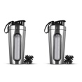 thumbnail image 1 of 2X Shaker Bottles for Protein Mixes Stainless Steel Protein Shaker Not Stays Cold/Hot,Visible Window Metal Shaker Cups-A, 1 of 3