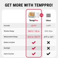 thumbnail image 2 of Termómetro inalámbrico para refrigerador TempPro TP210B, alcance de 150 m, 2 of 9