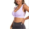 thumbnail image 4 of Miqool Women's Front Closure Sports Bras Comfort Wireless Post Surgery Bra Full Coverage Breathable Active Yoga Sleep Bras, 4 of 7