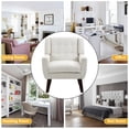 thumbnail image 2 of DREAMSIDEA Accent Chair Modern Upholstered Armchair for Living Room Button Tufted Reading Chair Bedroom Dorm Office,Beige, 2 of 6