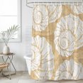 thumbnail image 2 of Extra Long Shower Curtain 72x96 Inch, Vintage Shell Brown Shower Curtain Waterproof Bathroom Decor, Summer Ocean Coastal Fabric Bath Curtain Set Accessories with Hooks, 2 of 7