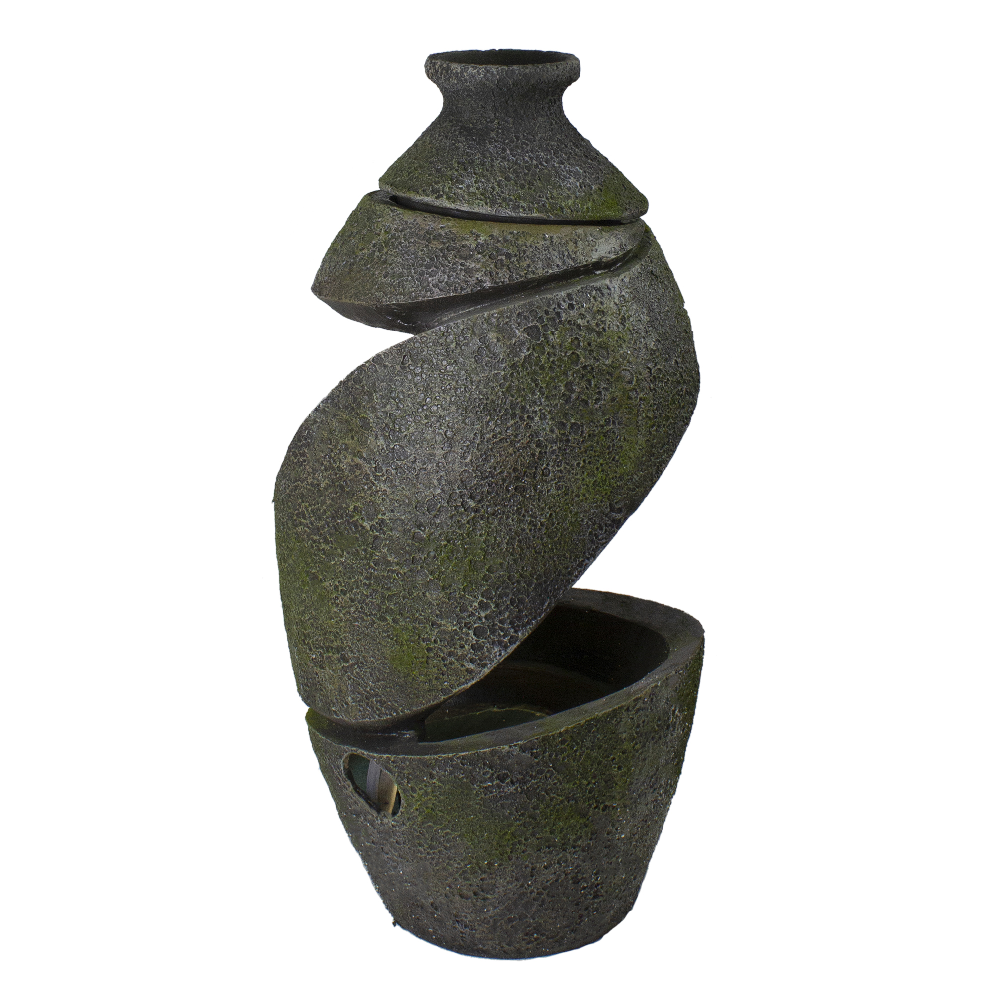 Northlight 31" Green and Gray Mossy Outdoor Garden Water Fountain