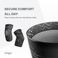 thumbnail image 6 of Caspe 2-Pack Elbow Compression Sleeves for Men & Women, Non-Slip Arm Support for Sports, Tendon Comfort & Everyday Use – Breathable & Durable (Black, Large), 6 of 9