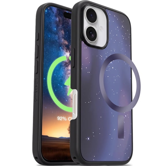 OtterBox iPhone 16 – Symmetry Series Slim MagSafe Case - Nebula Night - 3X Military Drop Protection - Slim - Shockproof - Pocket-Friendly - Raised Edges - Anchor Points