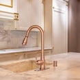 thumbnail image 6 of Copper Pull Out Kitchen Faucet, Single Level Solid Brass Kitchen Sink Faucets with Pull Down Sprayer, 6 of 6