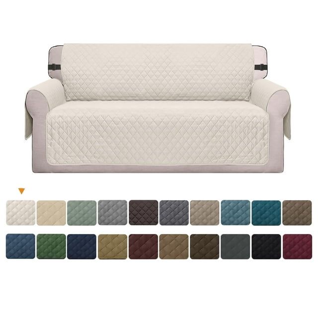 Housse de Sofa Réversible Lavable à la Machine, Housse de Canapé Résistante à l'Eau, Housse Antidérapante Protectrice pour Meubles pour Chiens, Enfants, Animaux