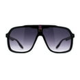 thumbnail image 2 of Mens Racer Mobster Fashion Oversize Sunglasses Black Smoke, 2 of 4