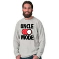 thumbnail image 4 of Uncle Mode On Off Gym Birthday Men's Big & Tall Long Sleeve Graphic Tee Brisco Brands 2X, 4 of 5