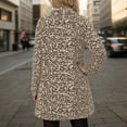 thumbnail image 6 of YUEHUA Leopard Print Faux Fur Coat Women Plus Size Zipper Fuzzy Long Jacket Cheetah Print Fleece Winter Jackets Partywear, 6 of 7