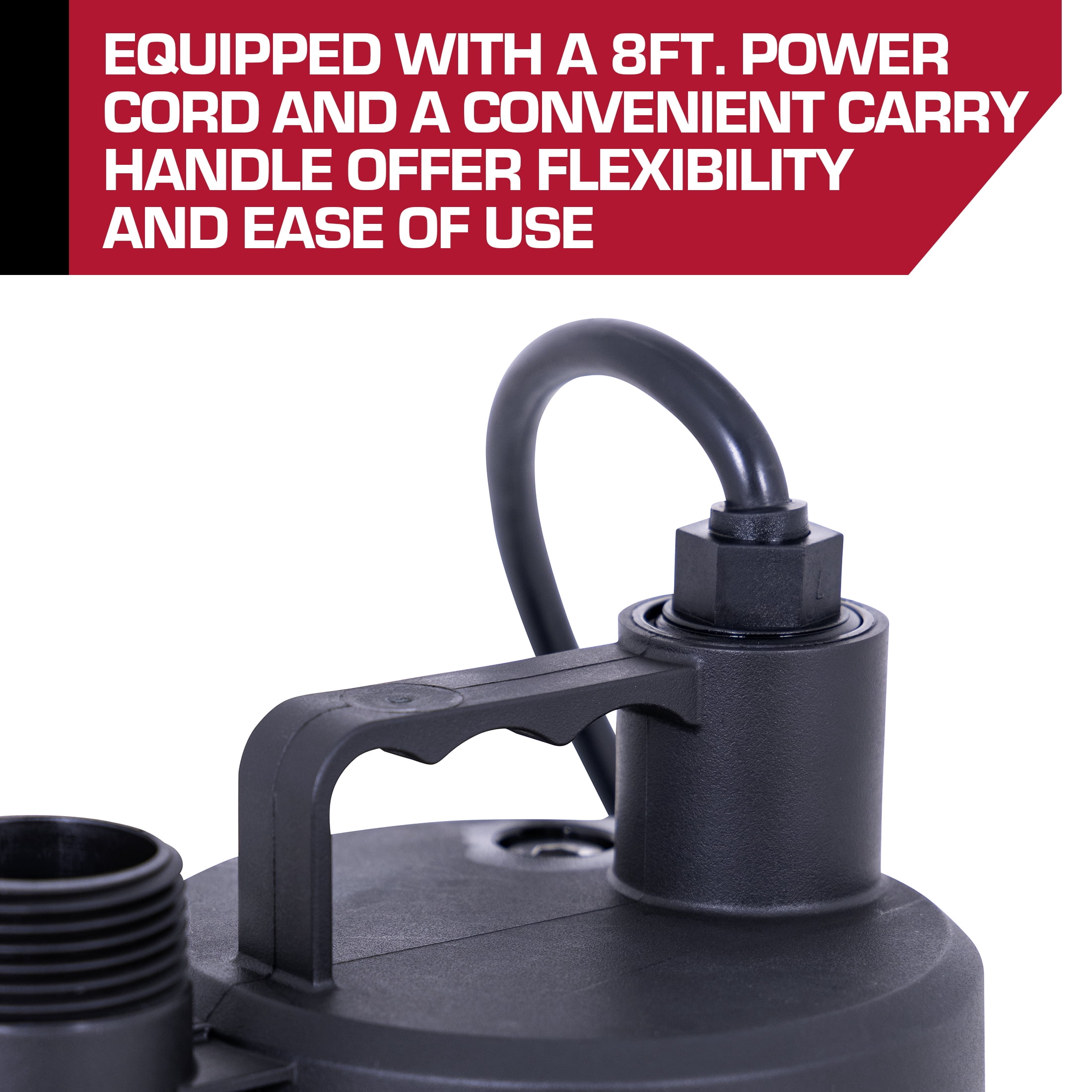 Hyper Tough 1/6 HP Plastic Submersible Utility Pump