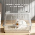 thumbnail image 5 of Fully Enclosed Stainless Steel Cat Litter Box Dual Entry Odor-Proof Anti-Splash Design Spacious for Large Multi-Cat, 5 of 7