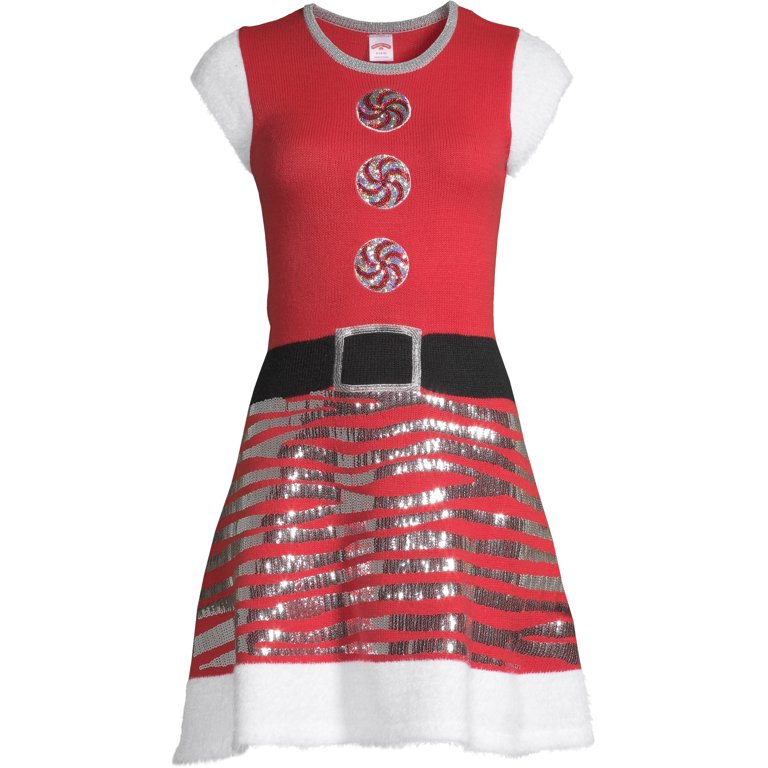 Walmart santa hot sale sweater dress