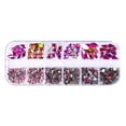 thumbnail image 1 of Ensemble de Décorations d'Ongles 12 Compartiments avec Papillon et Forme de Cœur Flatback, 1 of 8