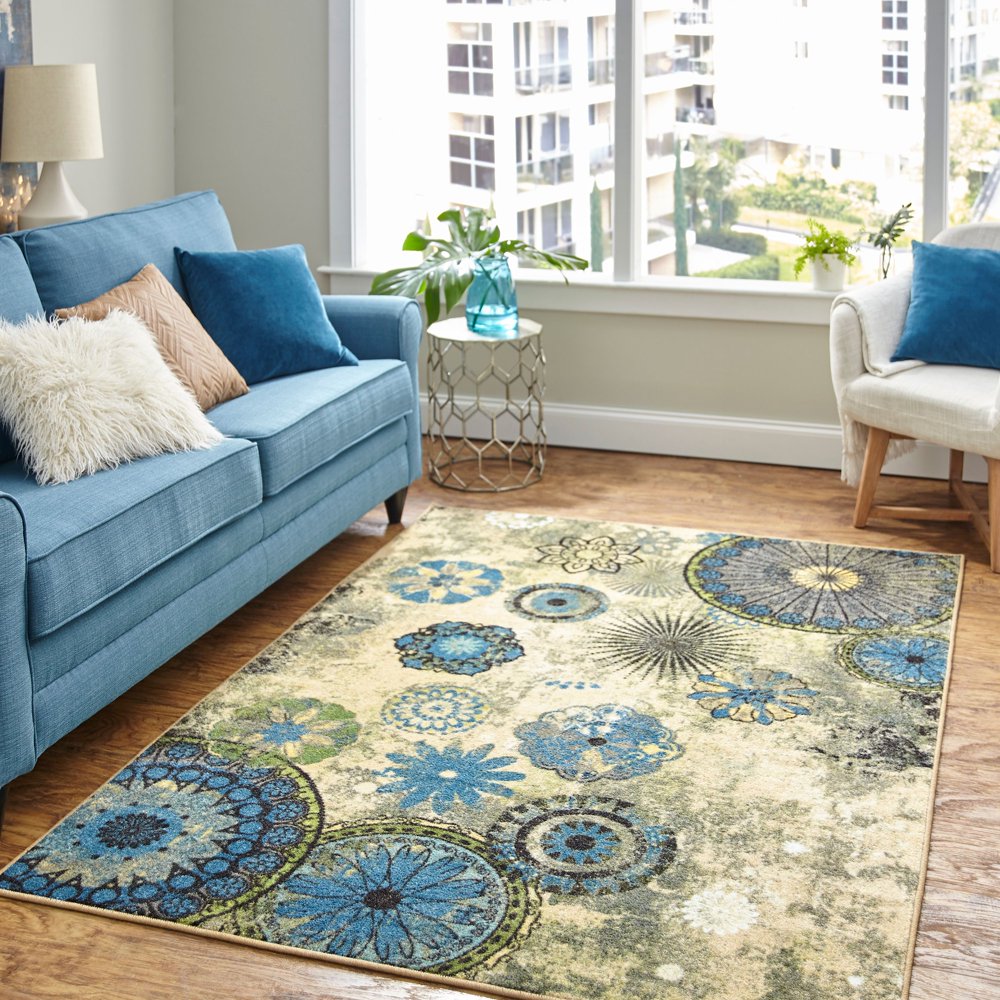 Mohawk Home Caravan Medallion Area Rug, Blue, 7'6 x 10'