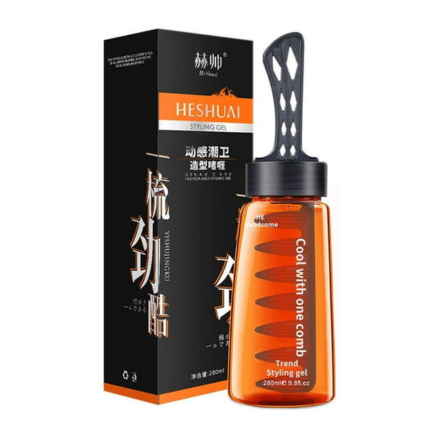 Kangyuanshuai 2 In 1 Men S Oil Head Styling Gel With Comb Hair Styling Cream Walmart Com Walmart Com