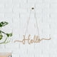 thumbnail image 4 of Letrero de bienvenida de madera con texto "Hola", placa colgante decorativa para fiesta de bodas., 4 of 7